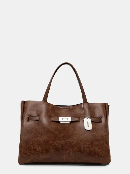 Zdjęcie produktu DKNY torebka shopper damska z imitacji skóry BRYAR brązowy