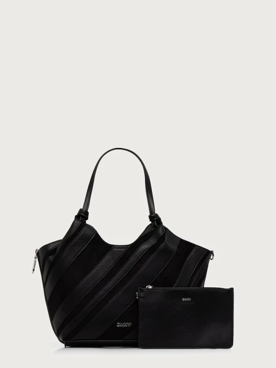 Zdjęcie produktu DKNY torebka shopper damska z imitacji zamszu czarny