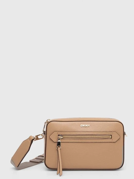 Zdjęcie produktu Dkny torebka skórzana beżowy