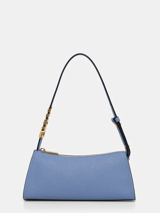 Zdjęcie produktu DKNY torebka bagietka damska skórzana niebieski