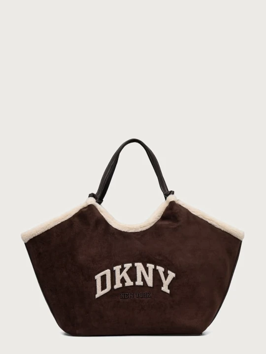 Zdjęcie produktu DKNY torebka tote damska z imitacji zamszu brązowy