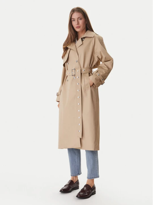 Zdjęcie produktu DKNY Trencz DJ6J6232 Beżowy Regular Fit