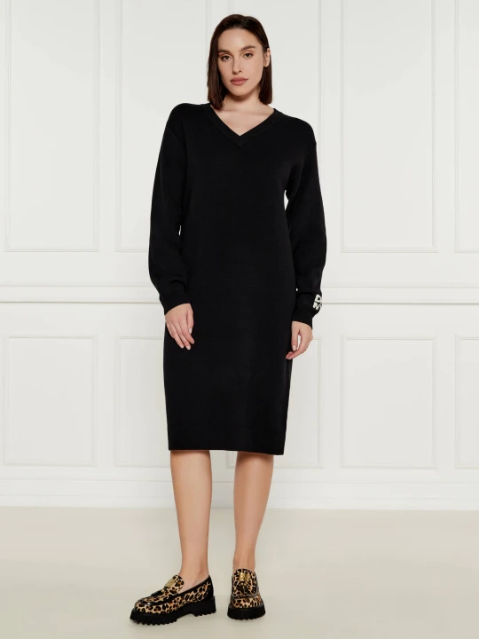 Zdjęcie produktu DKNY Wełniana sukienka czarny