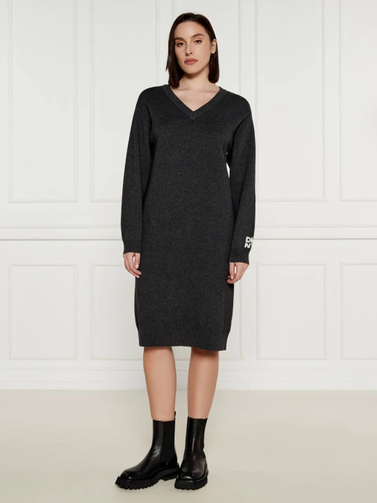 Zdjęcie produktu DKNY Wełniana sukienka szary