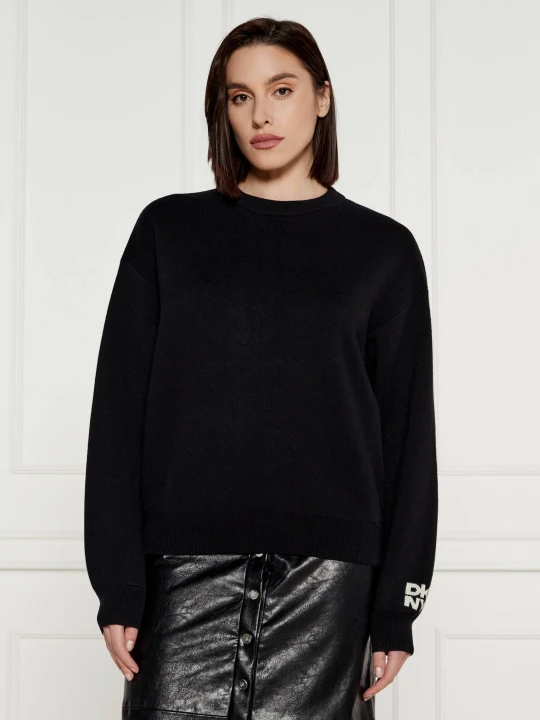 Zdjęcie produktu DKNY Wełniany sweter | Loose fit czarny