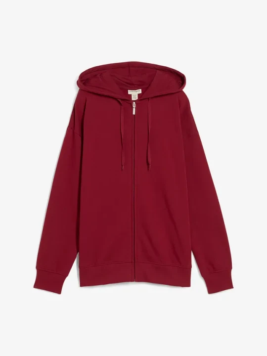 Zdjęcie produktu Długa bluza rozpinana BonPrix czerwony