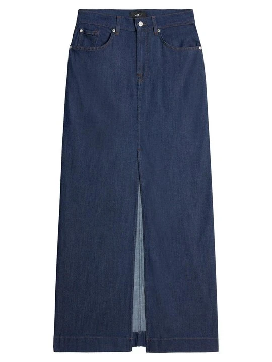 Zdjęcie produktu Długa spódnica 7 For All Mankind jasnoniebieski denim