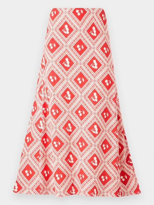 Zdjęcie produktu Długa spódnica Abercrombie & Fitch czerwony