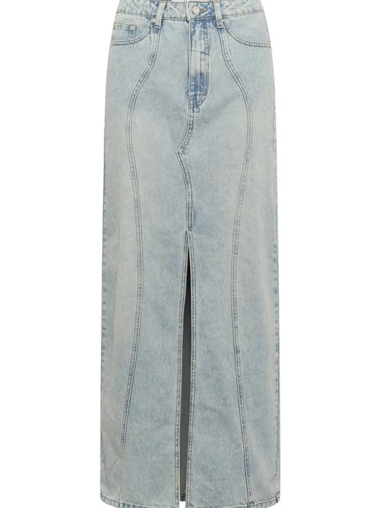 Zdjęcie produktu Długa spódnica Gestuz jasnoniebieski denim