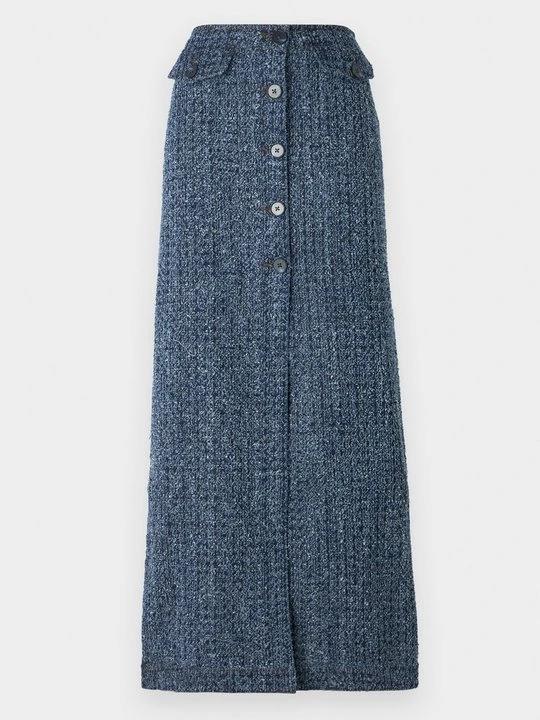 Zdjęcie produktu Długa spódnica Holzweiler niebieski denim