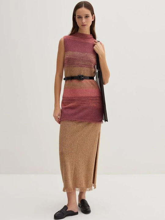 Zdjęcie produktu Długa spódnica Stefanel brązowy