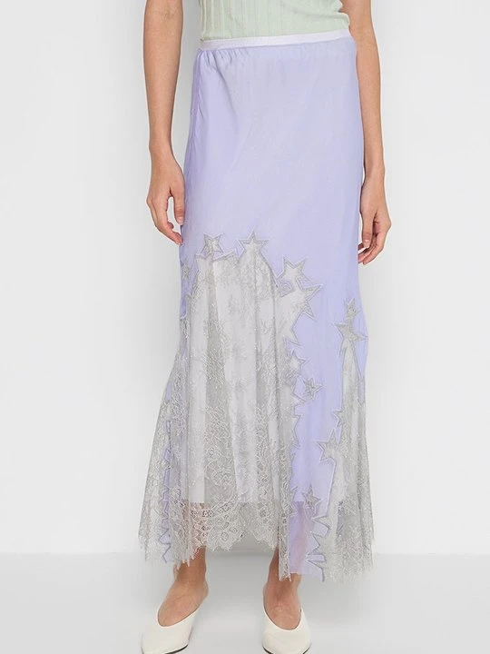 Zdjęcie produktu Długa spódnica Tory Burch liliowy