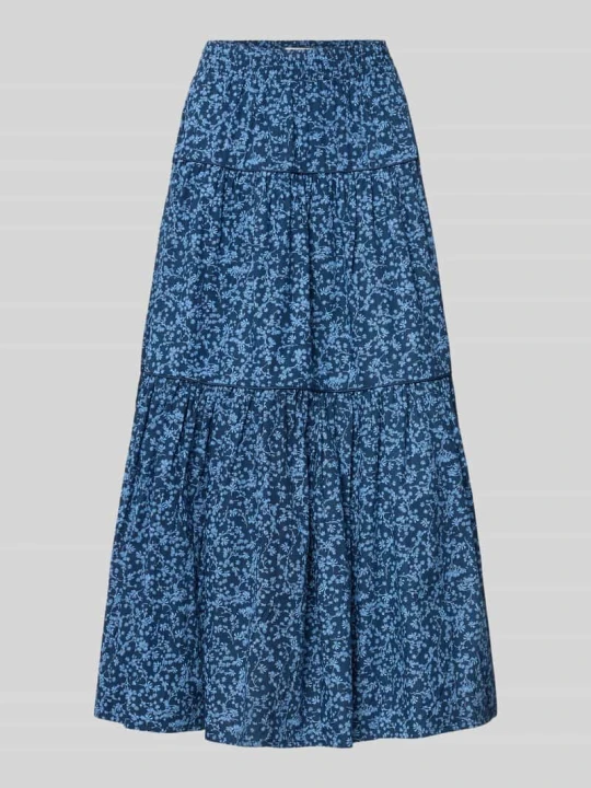 Zdjęcie produktu długa spódnica z czystej bawełny model 'Sunset' Lollys Laundry Ciemnoniebieski