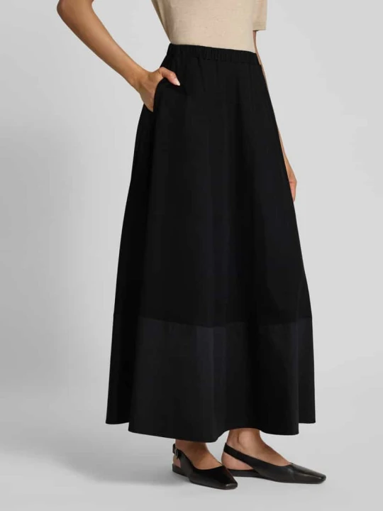 Zdjęcie produktu Długa spódnica z elastycznym pasem model ‘ROAL’ MM By Max Mara Czarny