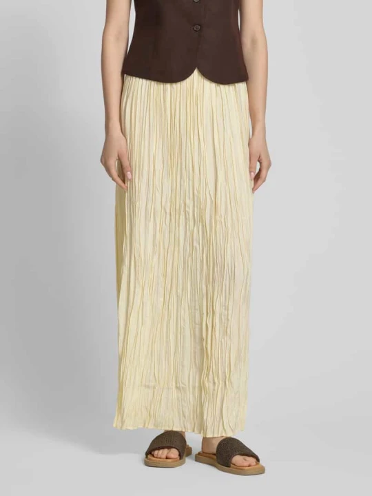 Zdjęcie produktu Długa spódnica z mieszanki wiskozy z fakturowanym wzorem model 'THEA' Topshop Écru