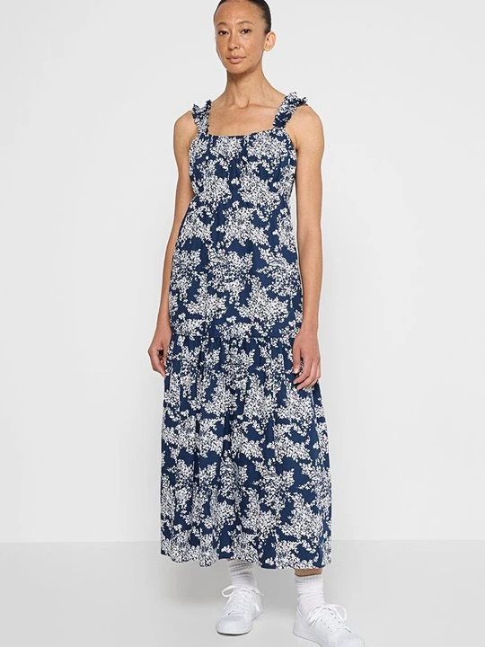 Zdjęcie produktu Długa sukienka Abercrombie & Fitch granatowy