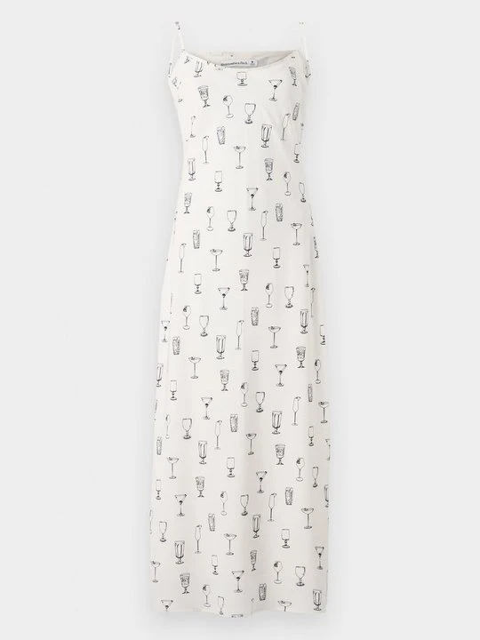 Zdjęcie produktu Długa sukienka Abercrombie & Fitch brązowy