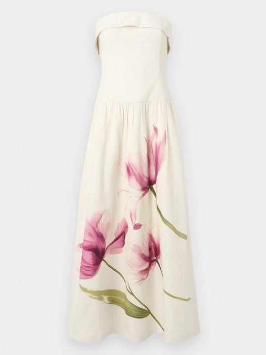 Zdjęcie produktu Długa sukienka Abercrombie & Fitch szary