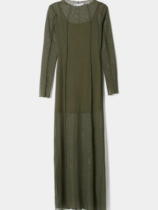 Zdjęcie produktu Długa sukienka Bershka khaki