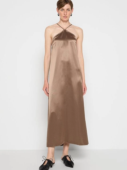 Zdjęcie produktu Długa sukienka By Malene Birger brązowy