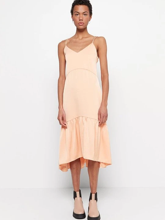 Zdjęcie produktu Długa sukienka CLAUDIE PIERLOT morelowy