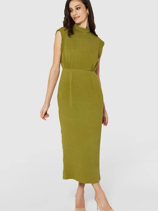 Zdjęcie produktu Długa sukienka Closet oliwkowy