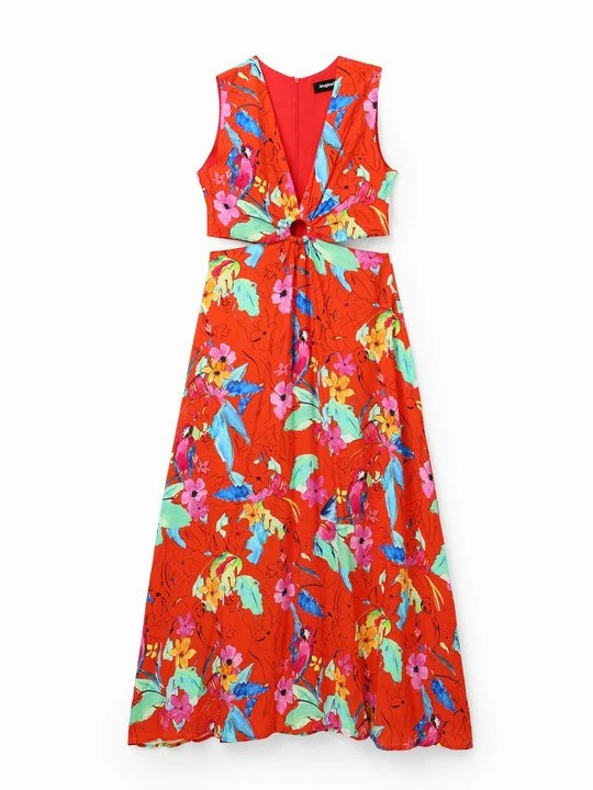 Zdjęcie produktu Długa sukienka Desigual czerwony