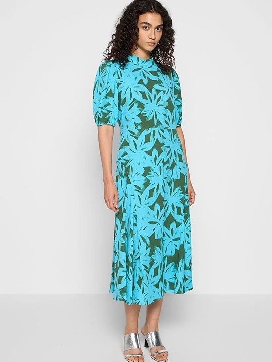 Zdjęcie produktu Długa sukienka Diane Von Furstenberg turkusowy