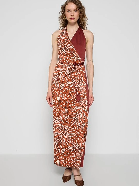 Zdjęcie produktu Długa sukienka Diane Von Furstenberg czerwony