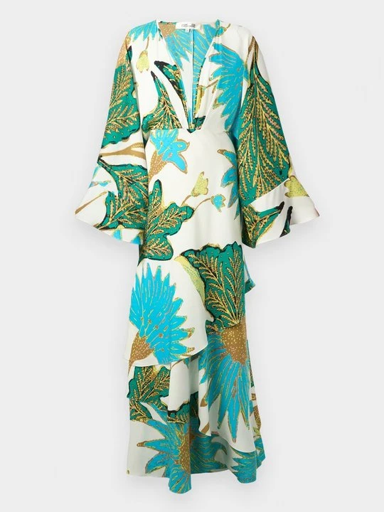 Zdjęcie produktu Długa sukienka Diane Von Furstenberg zielony