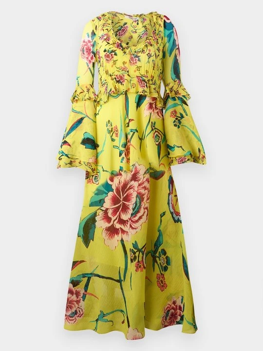 Zdjęcie produktu Długa sukienka Diane Von Furstenberg żółty