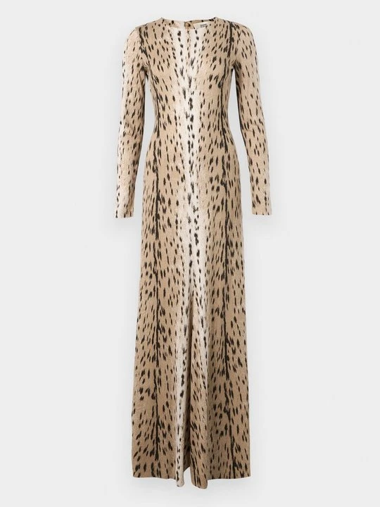 Zdjęcie produktu Długa sukienka Diane Von Furstenberg beżowy