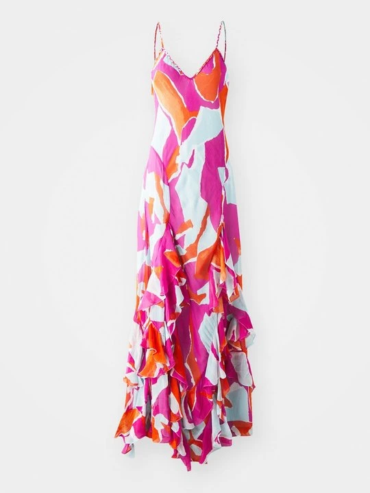 Zdjęcie produktu Długa sukienka Diane Von Furstenberg różowy