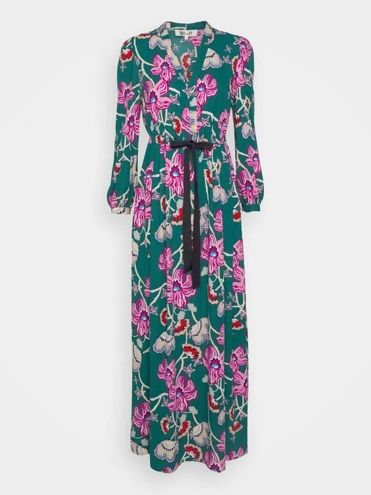 Zdjęcie produktu Długa sukienka Diane Von Furstenberg zielony