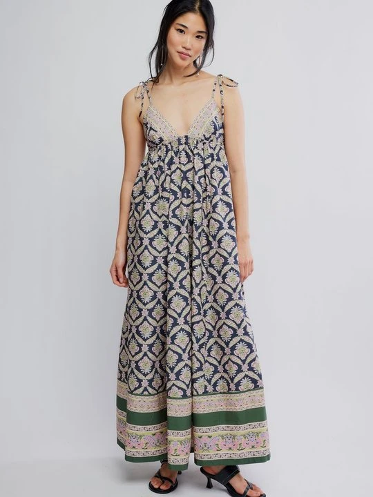 Zdjęcie produktu Długa sukienka Free People granatowy