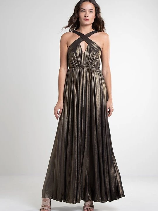 Zdjęcie produktu Długa sukienka Halston Heritage miedziany