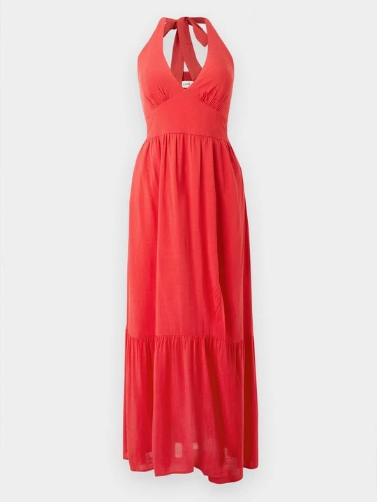 Zdjęcie produktu Długa sukienka Hollister Co. czerwony