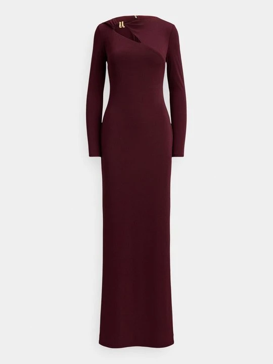 Zdjęcie produktu Długa sukienka Lauren Ralph Lauren bordowy