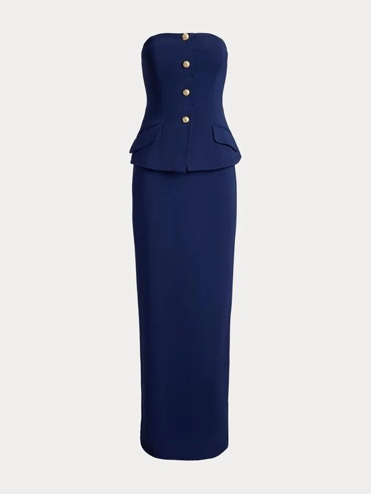Zdjęcie produktu Długa sukienka Lauren Ralph Lauren granatowy