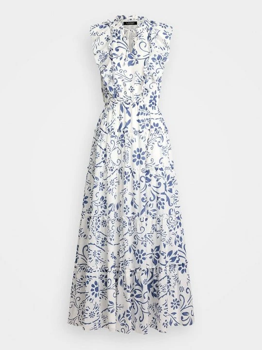 Zdjęcie produktu Długa sukienka Lauren Ralph Lauren granatowy