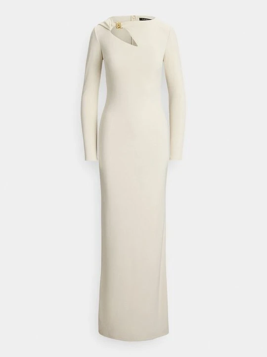 Zdjęcie produktu Długa sukienka Lauren Ralph Lauren mleczny