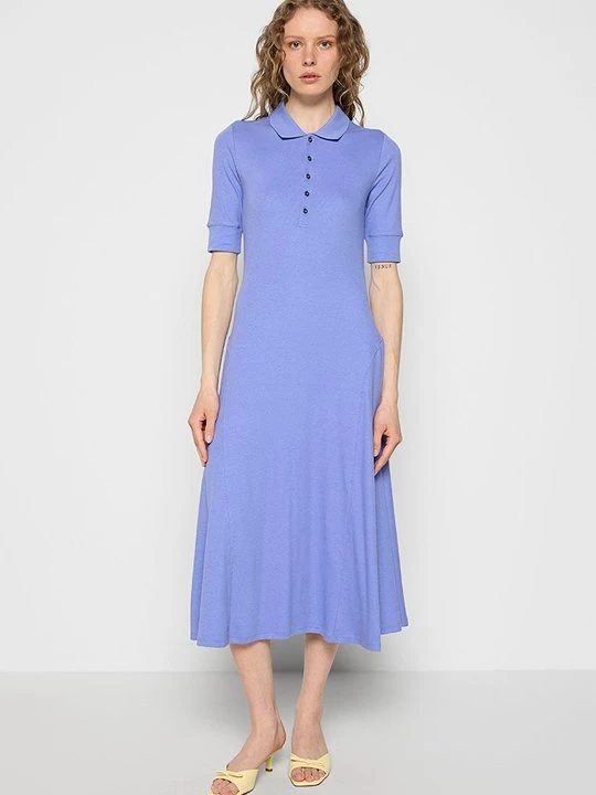 Zdjęcie produktu Długa sukienka Lauren Ralph Lauren niebieski