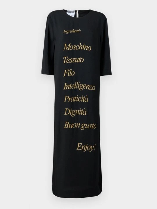 Zdjęcie produktu Długa sukienka MOSCHINO czarny