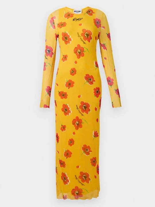 Zdjęcie produktu Długa sukienka MOSCHINO żółty
