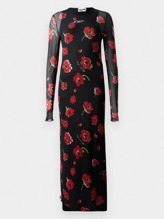 Zdjęcie produktu Długa sukienka MOSCHINO czarny