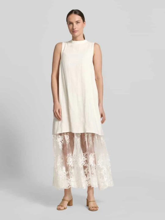 Zdjęcie produktu Długa sukienka o kroju relaxed fit z mieszanka wiskozy model 'Tenley' CPH MUSE Złamany biały