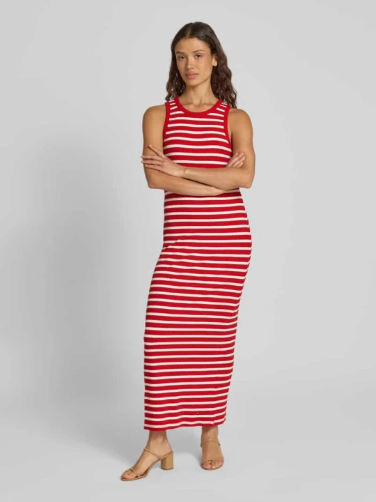 Zdjęcie produktu długa sukienka bez rękawów Tommy Hilfiger Czerwony