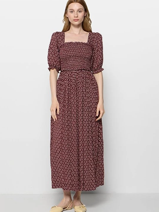 Zdjęcie produktu Długa sukienka Scotch & Soda bordowy
