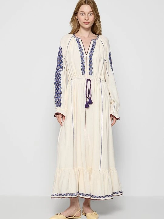 Zdjęcie produktu Długa sukienka Scotch & Soda mleczny