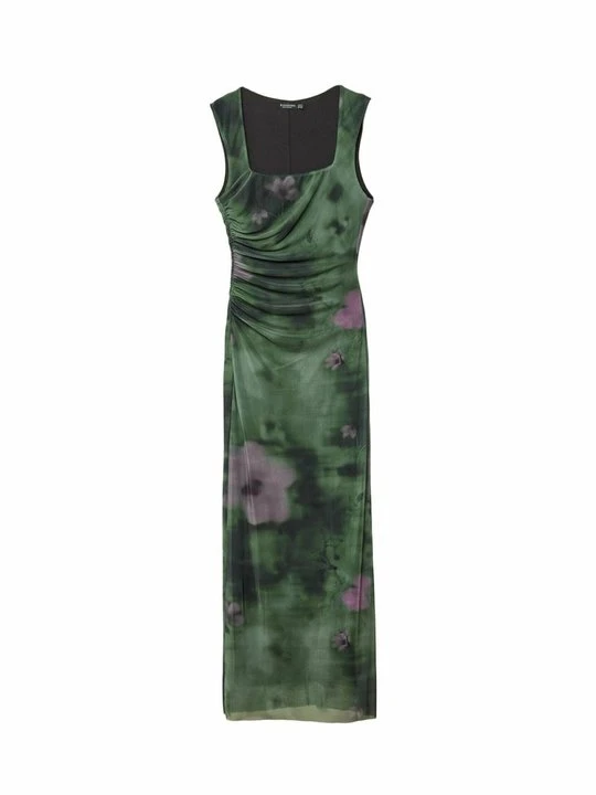 Zdjęcie produktu Długa sukienka Stradivarius zielony